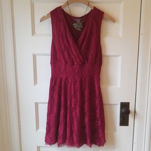 Cranberry Lace Dress